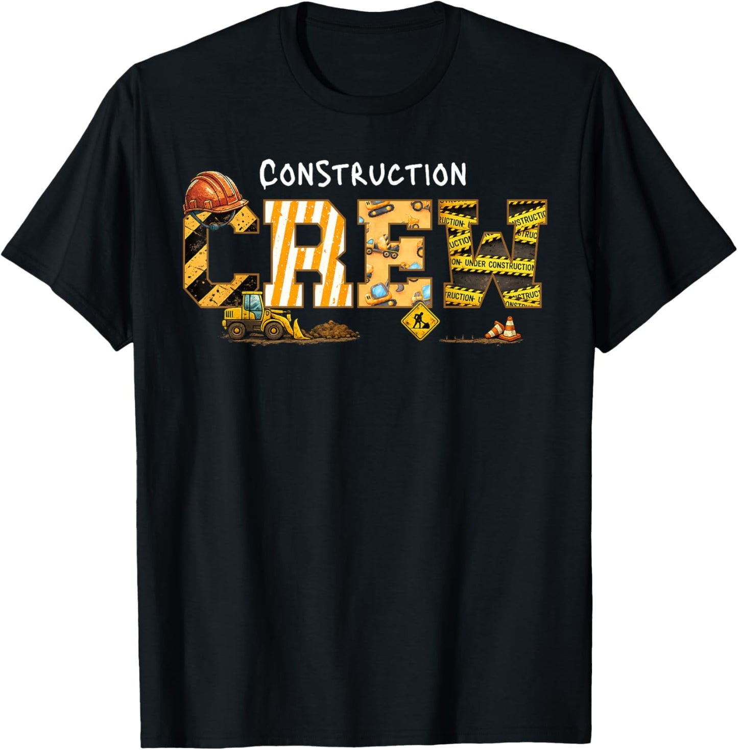 Birthday Construction Crew T-Shirt - T-Shirt | Black