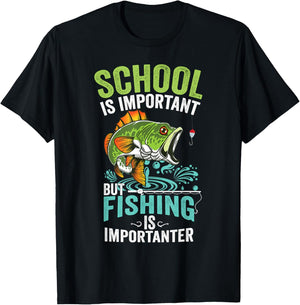 Funny Fishing For Boys Kids Fish Saying Bass Fisherman T-Shirt - T-Shirt | Black