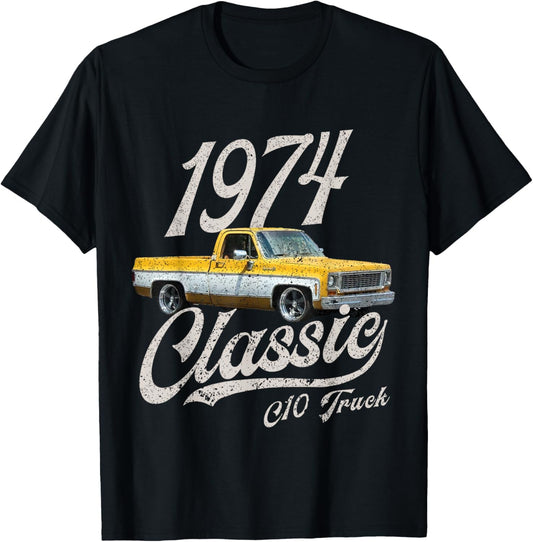 1974 74 C10 Truck T-Shirt - T-Shirt | Black