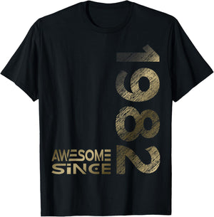 Awesome since 1982 44th Birthday T-Shirt - T-Shirt | Black