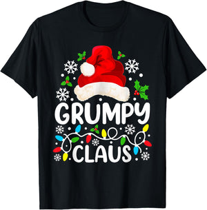 Grumpy Claus Funny Christmas Family Matching Grandpa T-Shirt - T-Shirt | Black