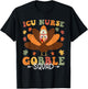 Thanksgiving ICU Nurse Gobble Squad Fall Scrub Women Men T-Shirt - T-Shirt | Black