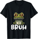 Frog Lover Bruh Funny Frog T-Shirt - T-Shirt | Black
