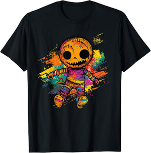 Voodoo Doll Creepy Cute Halloween T-Shirt - T-Shirt | Black