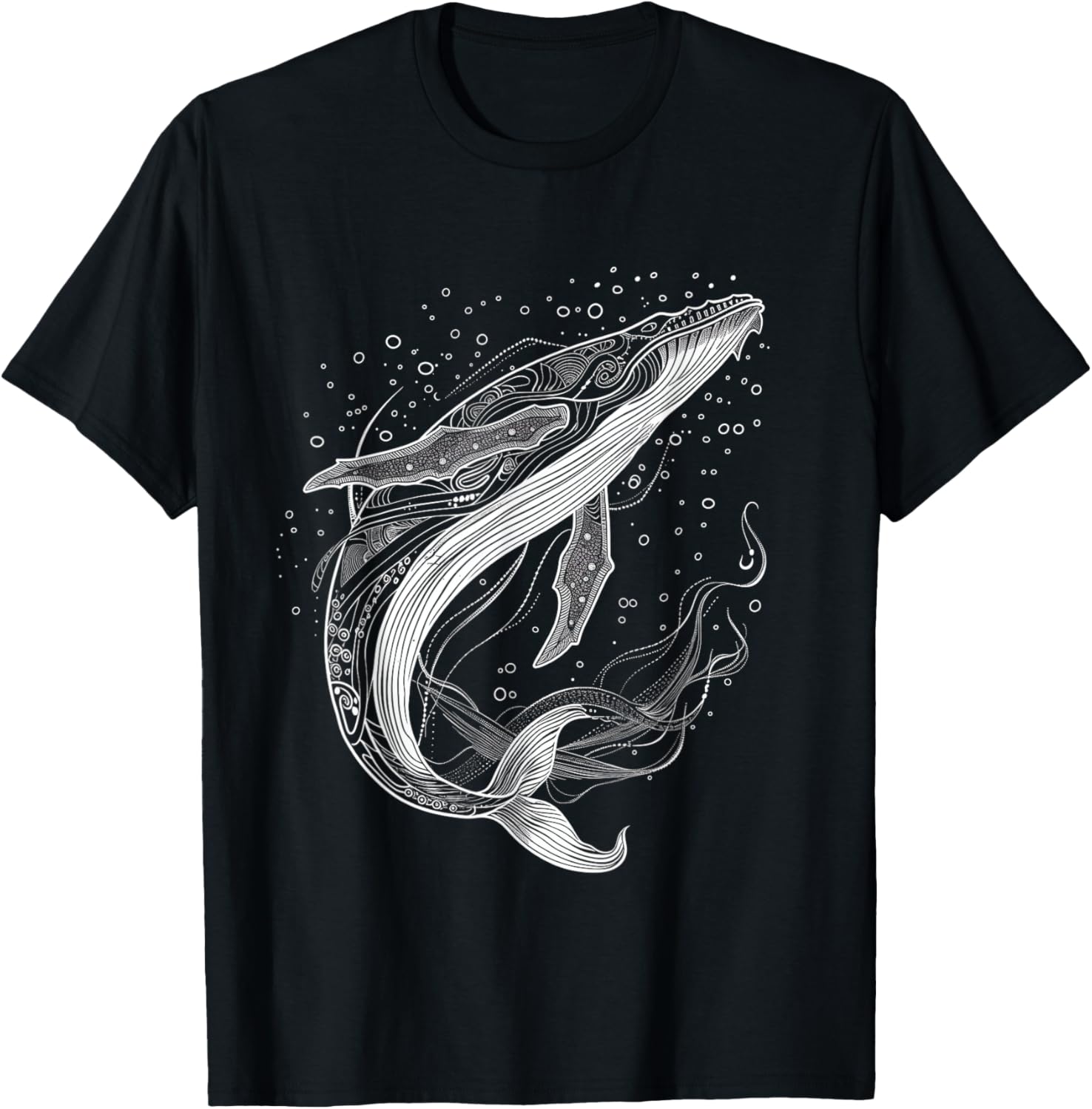 Blue Whale Humpback Whale Lover T-Shirt - T-Shirt | Black