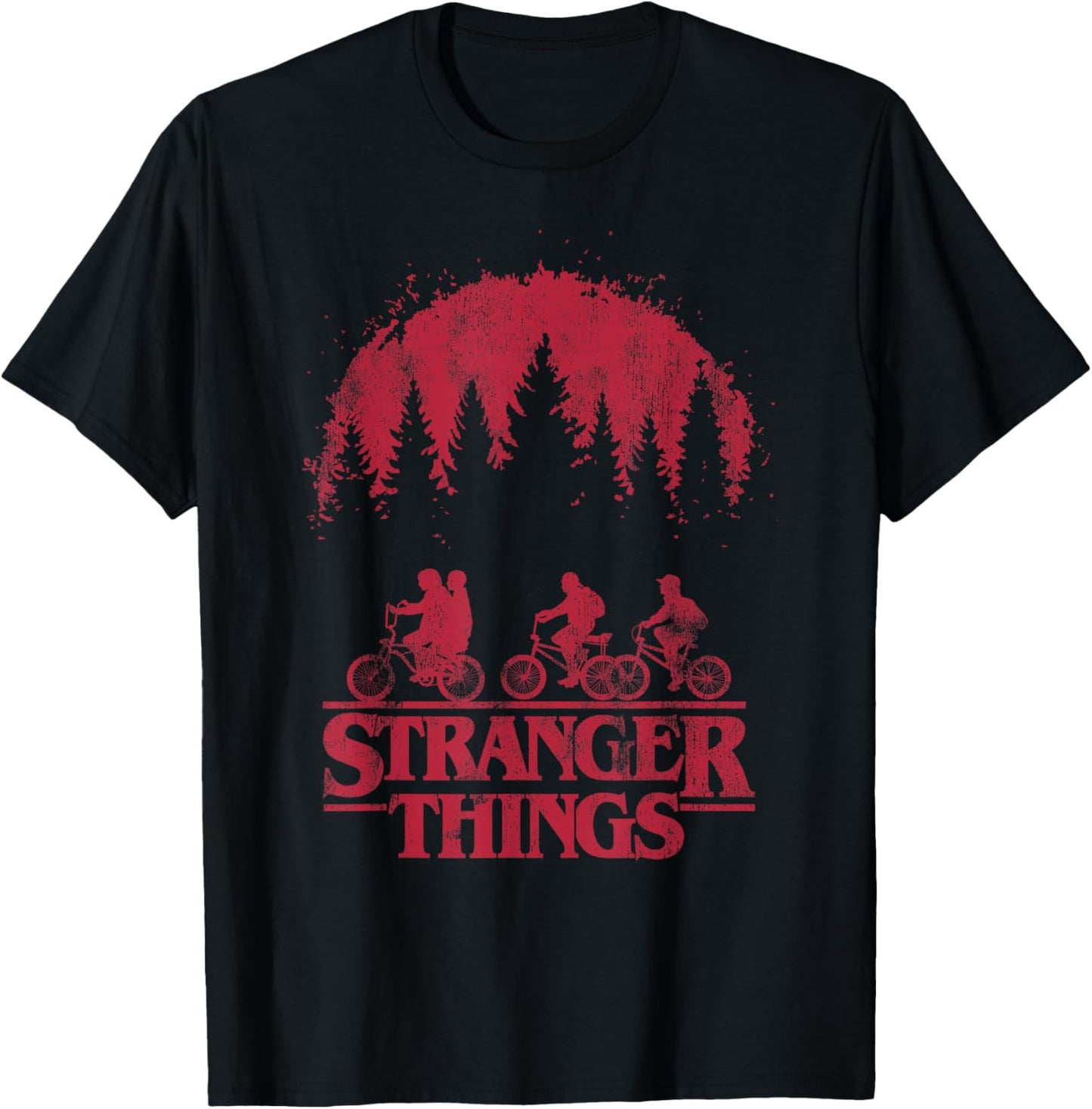 Stranger Things Bikes T-Shirt - T-Shirt | Black
