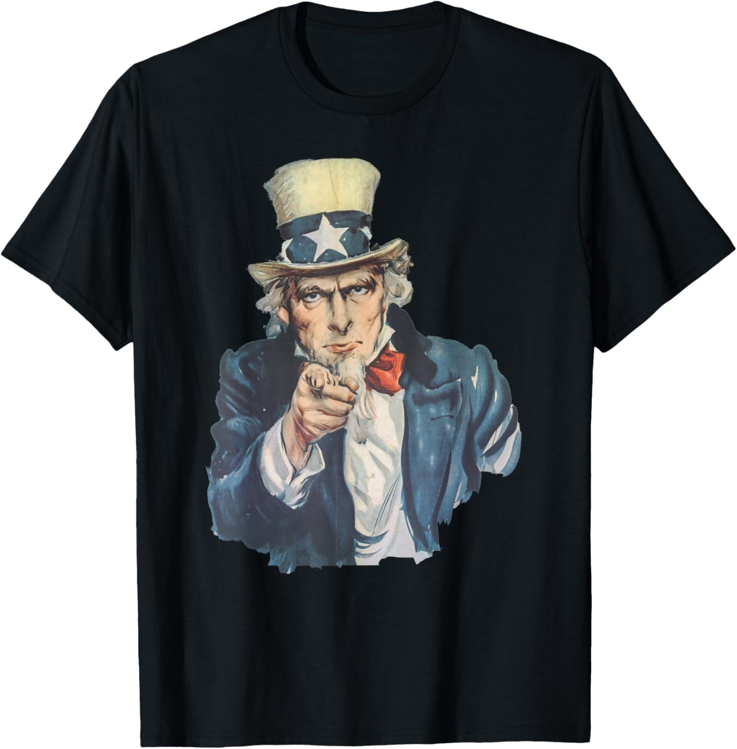 Uncle Sam USA Pride Iconic American Design T-Shirt - T-Shirt | Black