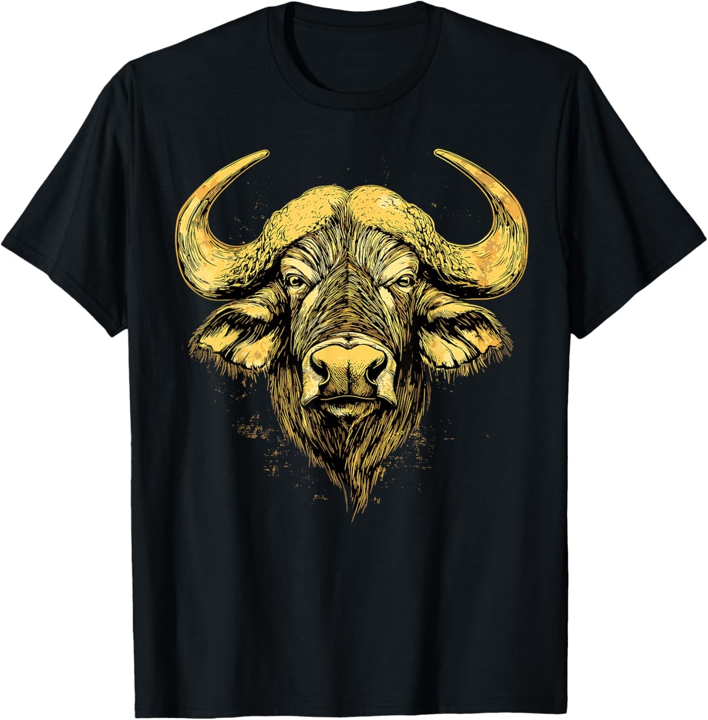 Buffalo Cape Water Buffalos Safari South African Buffalo T-Shirt - T-Shirt | Black