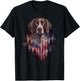 German Shorthaired Pointer American Flag GSP 4th of July T-Shirt - T-Shirt | Black