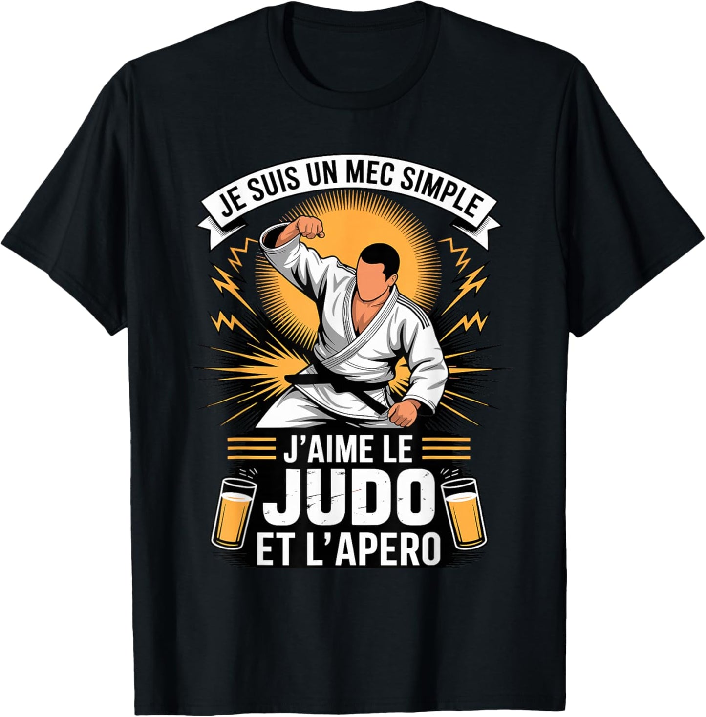 Je suis Un MEC Simple Jaime Le Judo ET LAPERO T-Shirt - T-Shirt | Black