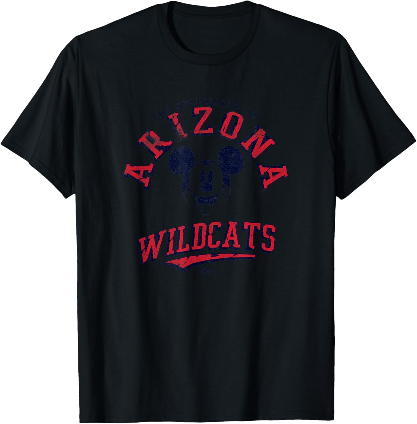 Arizona Wildcats Mickey Mouse Retro White T-Shirt - T-Shirt | Black
