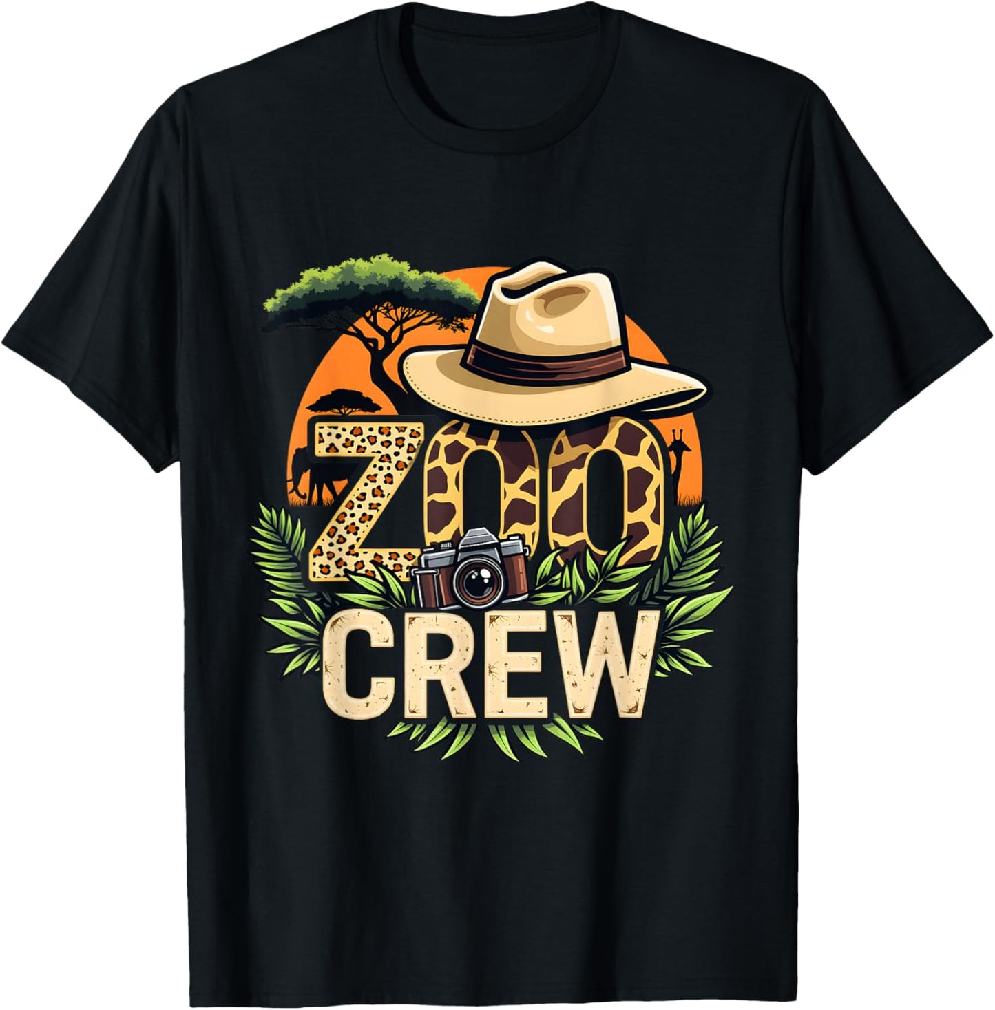 Zoo Crew Wildlife Animal Wild Field Trip Safari Animals T-Shirt - T-Shirt | Black
