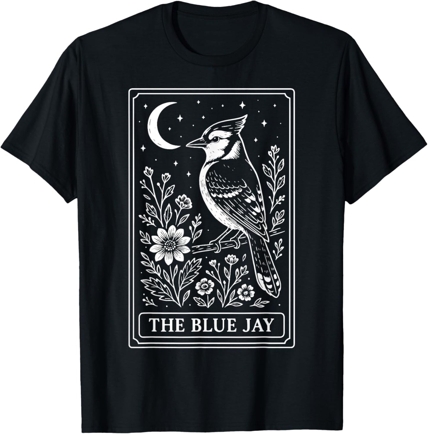 The Blue Jay Tarot Card T-Shirt - T-Shirt | Black