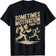Sometimes Motivation Finds You Funny Bigfoot Running Vintage T-Shirt - T-Shirt | Black