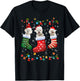 Christmas Socks Pajama Bichon Frise Dog Puppy Lover T-Shirt - T-Shirt | Black
