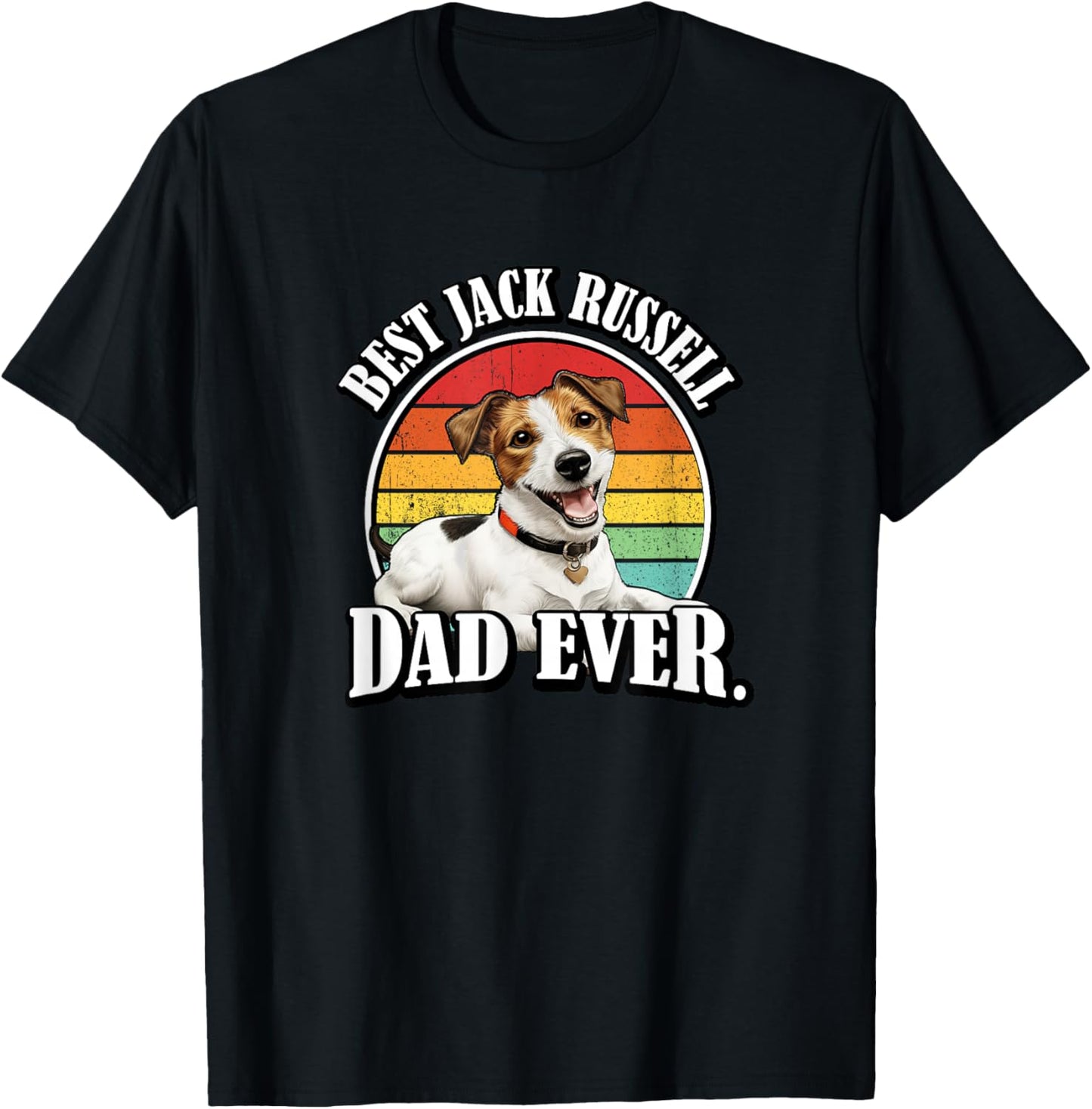 JRT Dog Lover Retro Vintage Best Jack Russell Dad T-Shirt - T-Shirt | Black