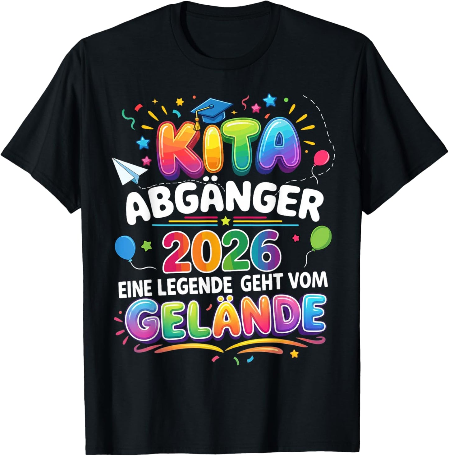 Kita abgänger 2026 Einschulung Schulkind Junge mädchen T-Shirt - T-Shirt | Black