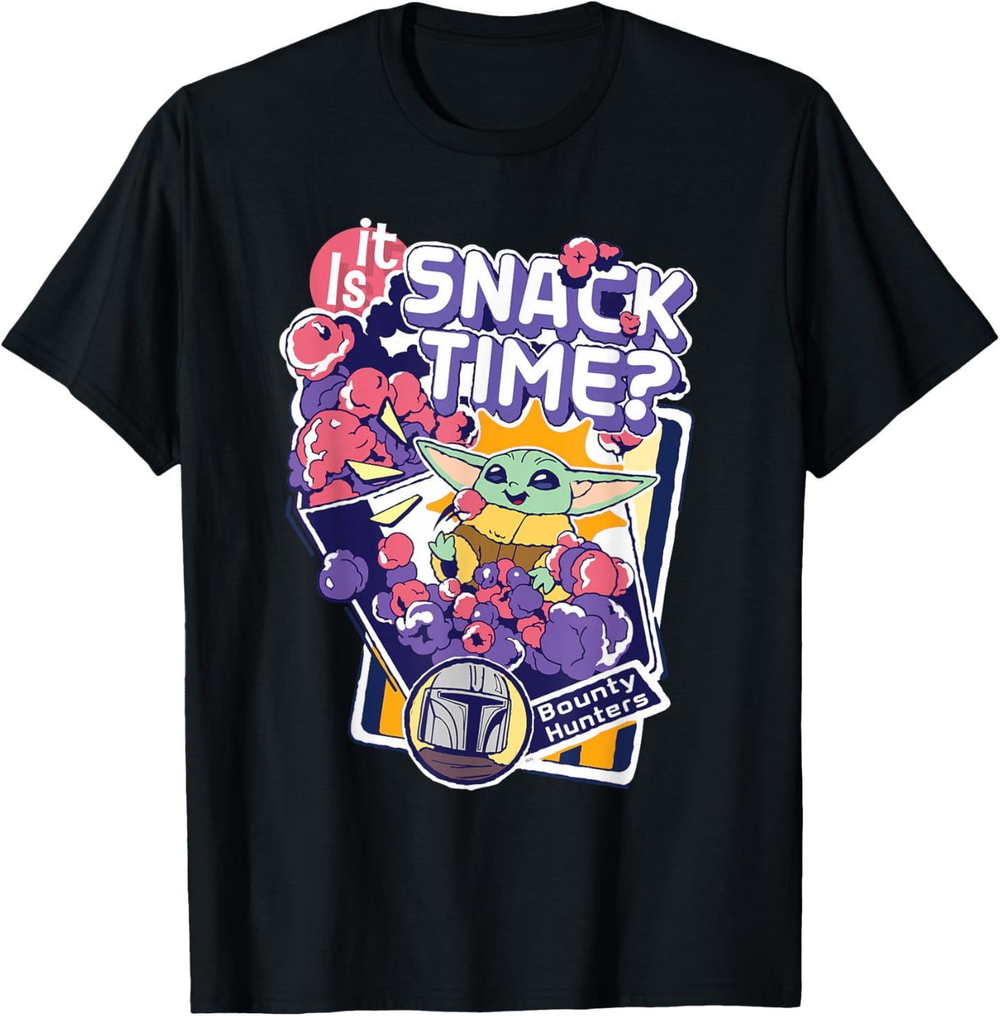 Star Wars: The Mandalorian and Grogu Is It Snack Time? T-Shirt - T-Shirt | Black