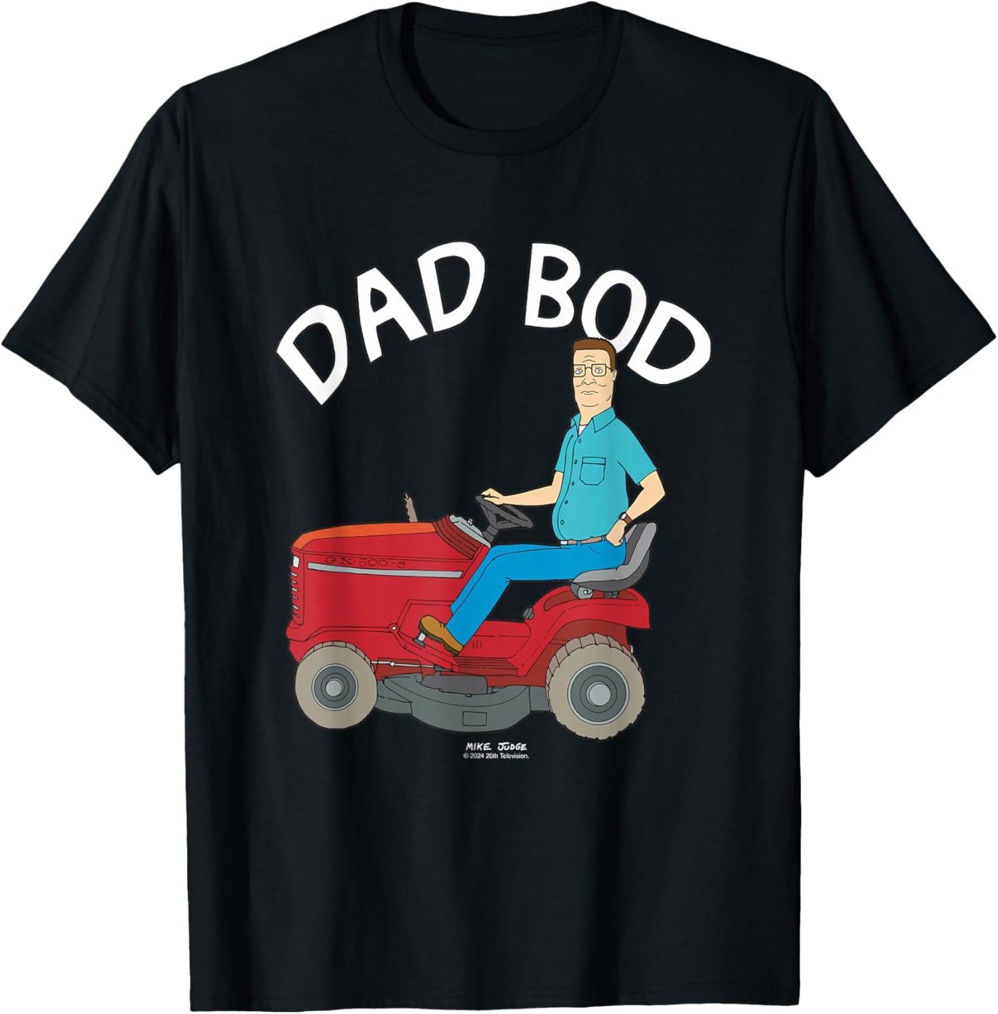 King Of The Hill Iconic Hank Hill Father's Day Dad Bod Logo T-Shirt - T-Shirt | Black