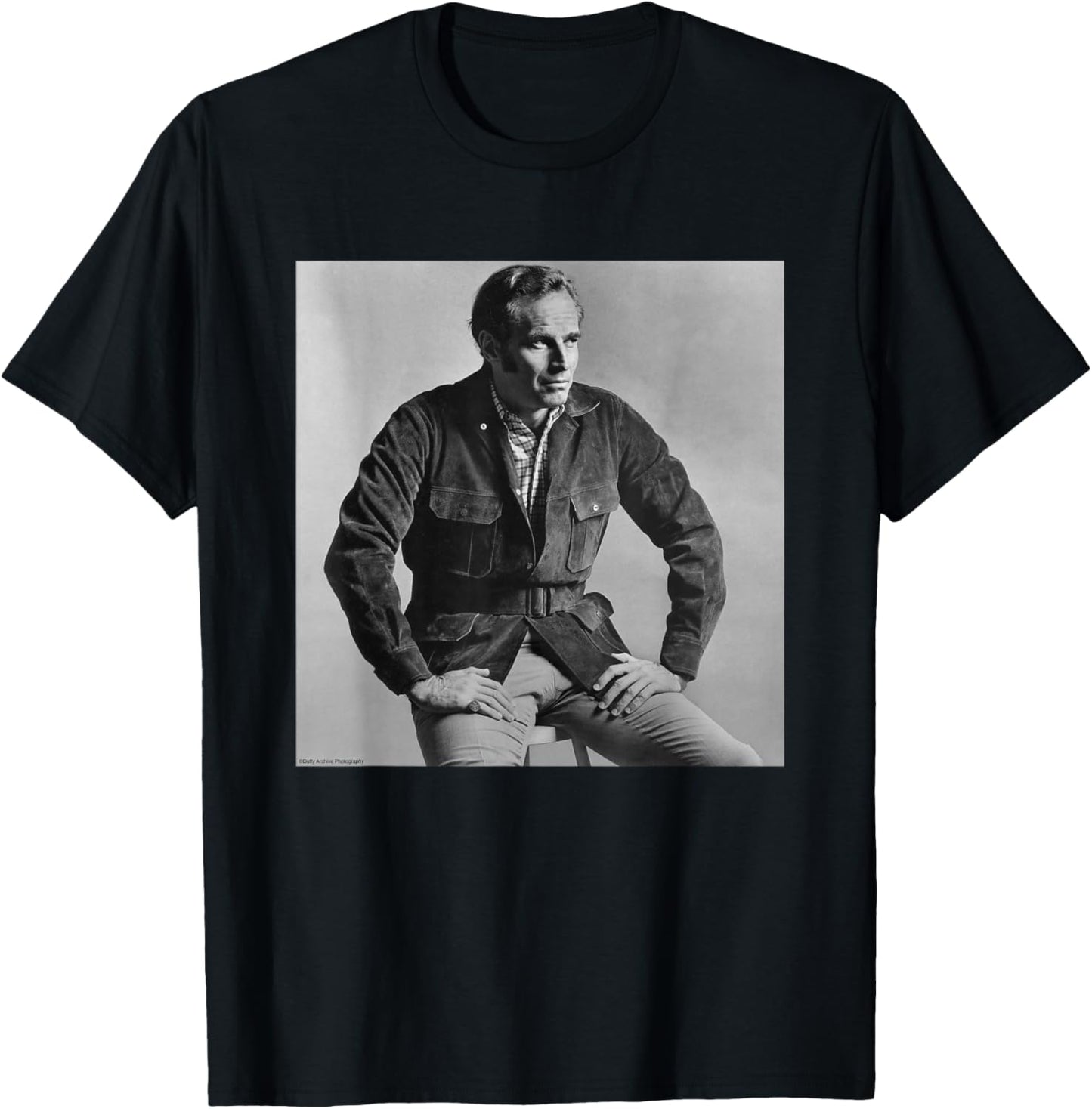 Charlton Heston Ben-Hur Actor Duffy Archive Photography T-Shirt - T-Shirt | Black