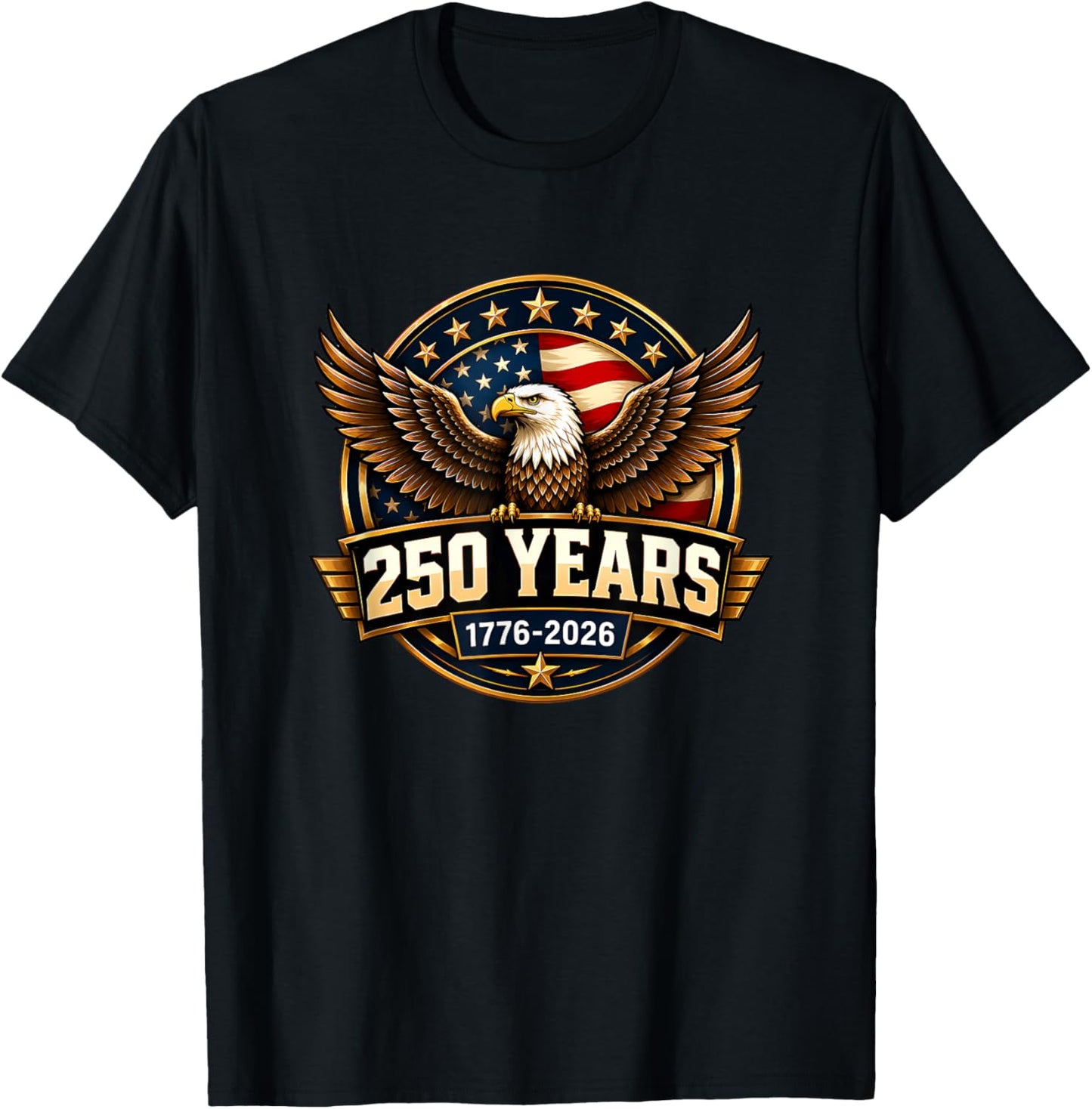 250 Anniversary USA Shirt Patriotic Shirts USA Eagle T-Shirt - T-Shirt | Black