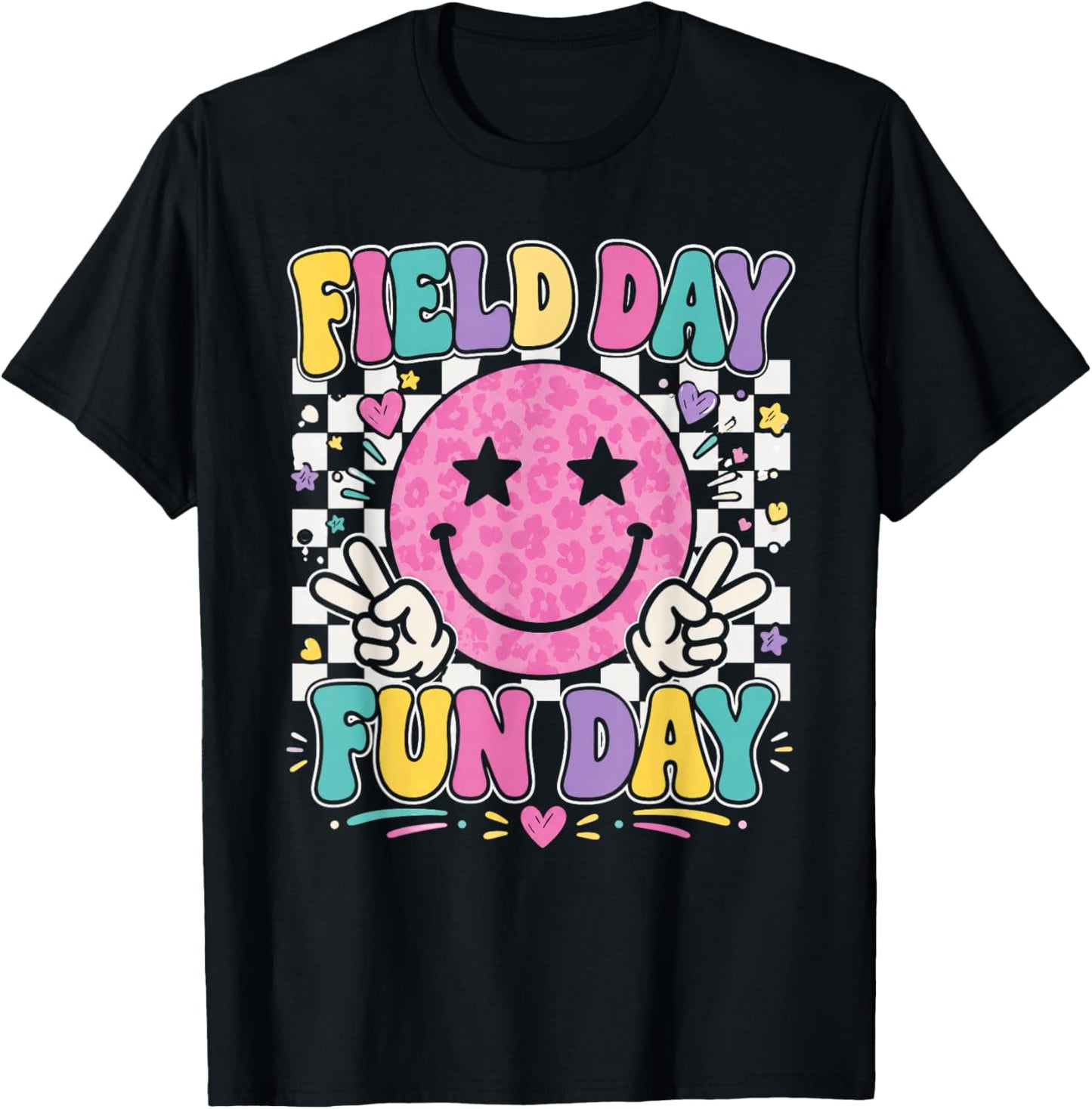 Field Day Fun Day Last Day of School Teacher Student T-Shirt - T-Shirt | Black