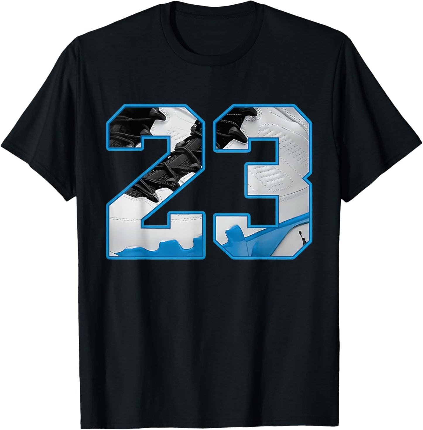 Number 23 Powder Blue 9s Matching Women T-Shirt - T-Shirt | Black