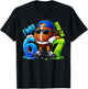 I was 6 Now I'm 7 Birthday Boys Football Drip 67 Meme 6 7 T-Shirt - T-Shirt | Black