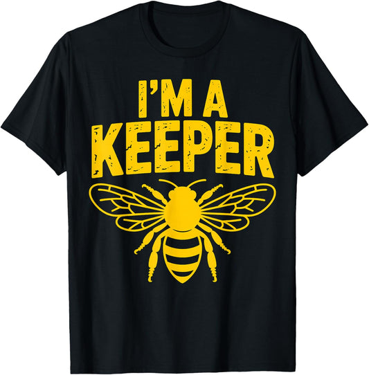 I’m A Keeper Funny Beekeeper Bee T-Shirt - T-Shirt | Black