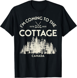Vintage I'm Coming to The Cottage Hockey Romance LGBT T-Shirt - T-Shirt | Black