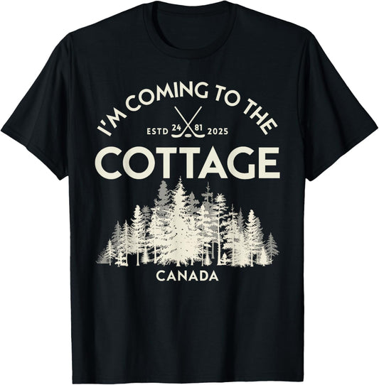 Vintage I'm Coming to The Cottage Hockey Romance LGBT T-Shirt - T-Shirt | Black