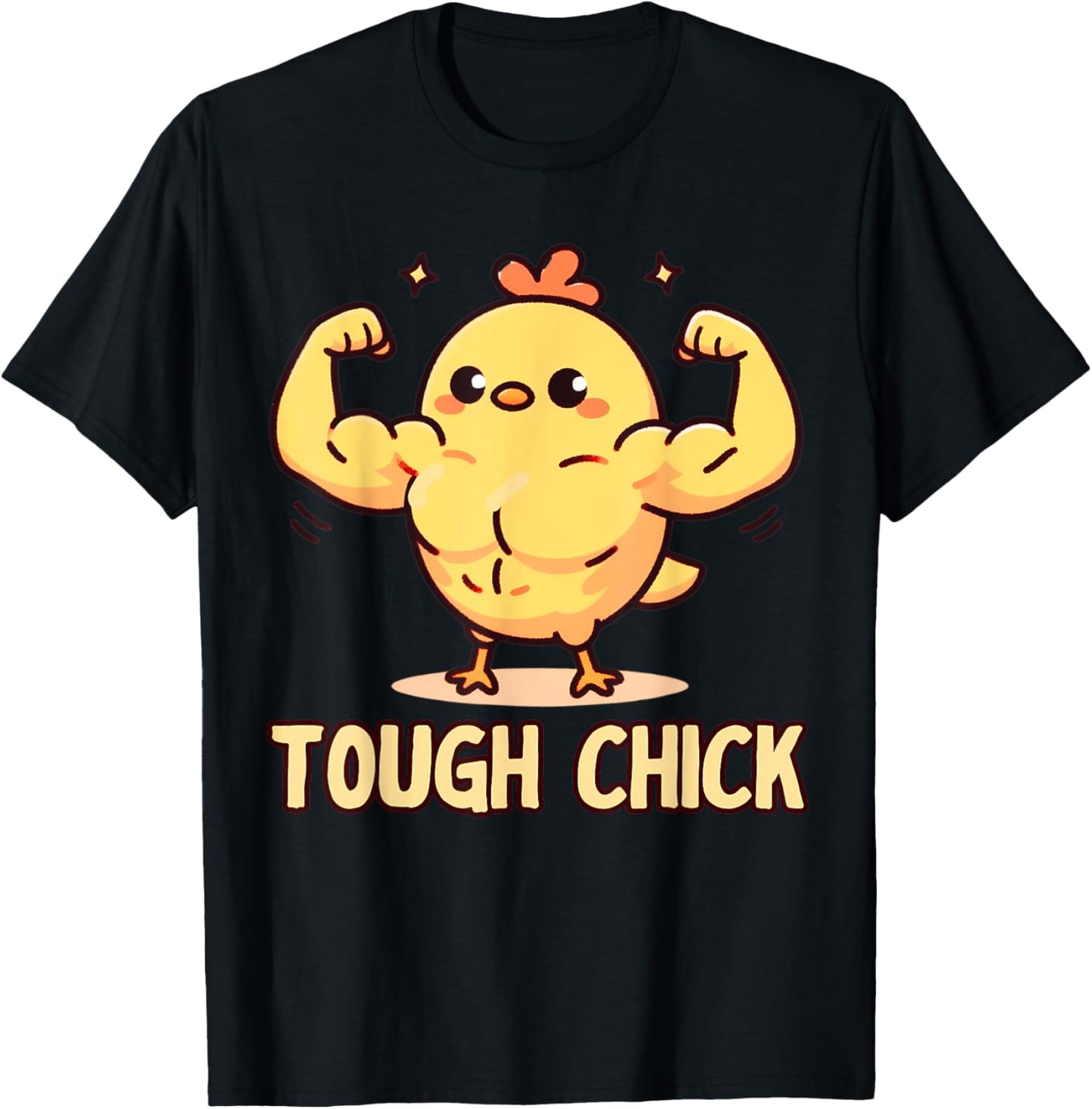 Funny Baby Chick Gym Teen Girls Women One Tough Chick T-Shirt - T-Shirt | Black