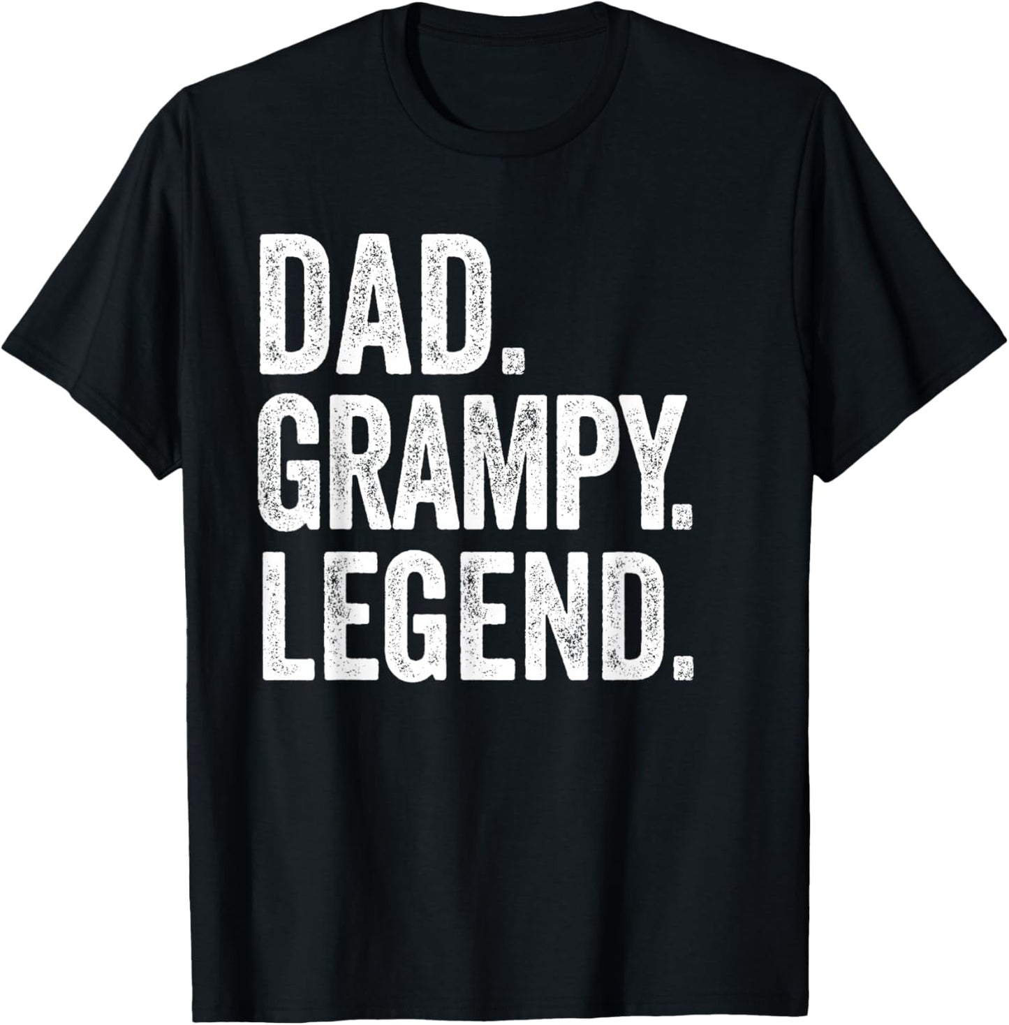Dad Grampy Legend - Vintage Distressed Bold Grampy Graphic T-Shirt - T-Shirt | Black