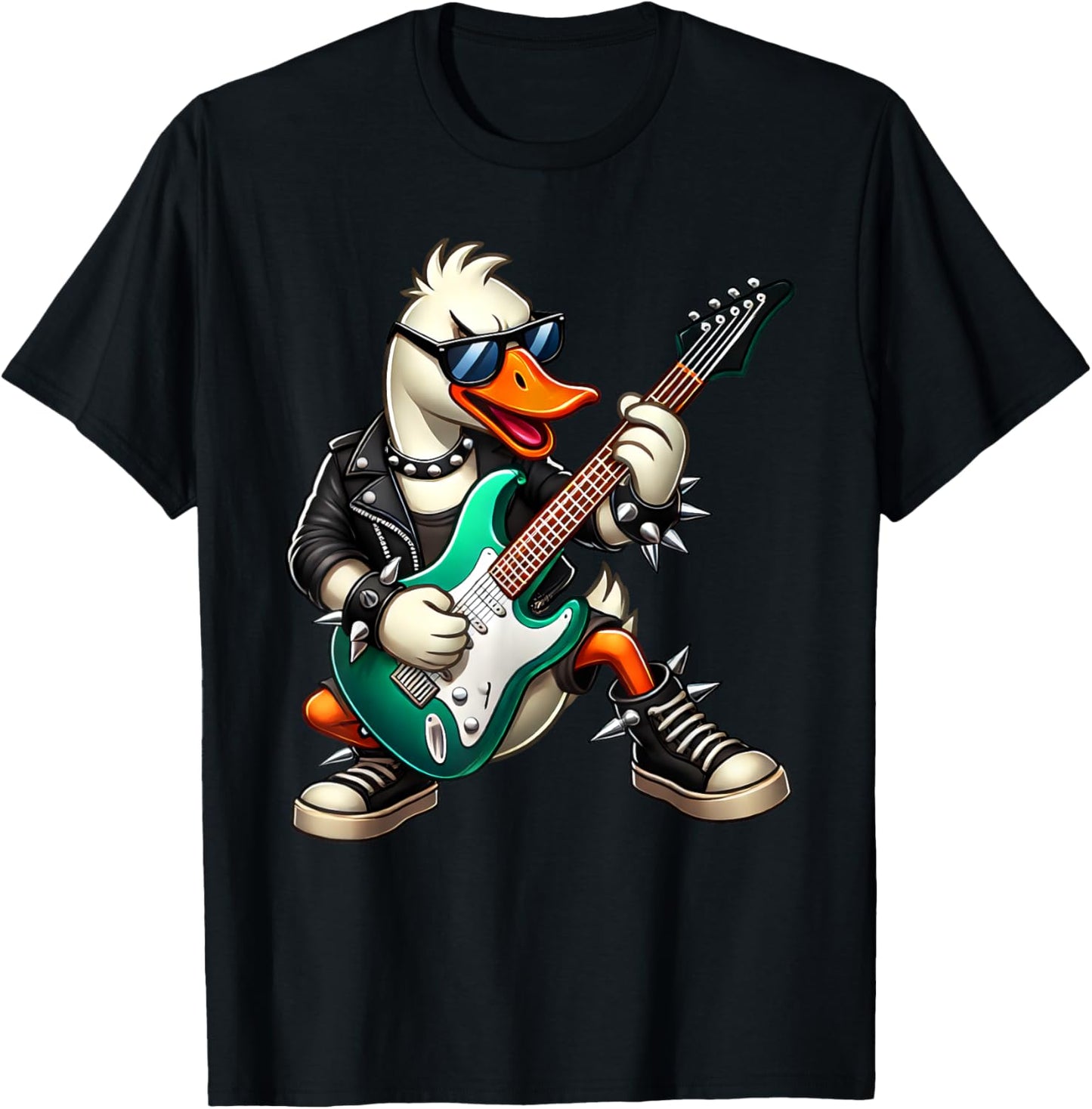 Goose Electric Guitar Concert Music Men Women Kids T-Shirt - T-Shirt | Black