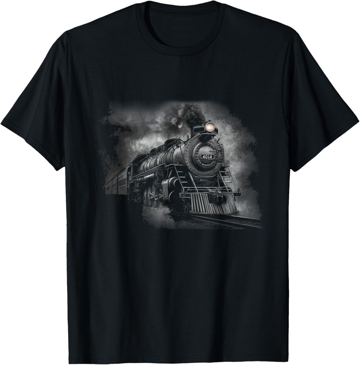 Steam Locomotive Train Engine Railroad Big-Boy Train 4014 T-Shirt - T-Shirt | Black