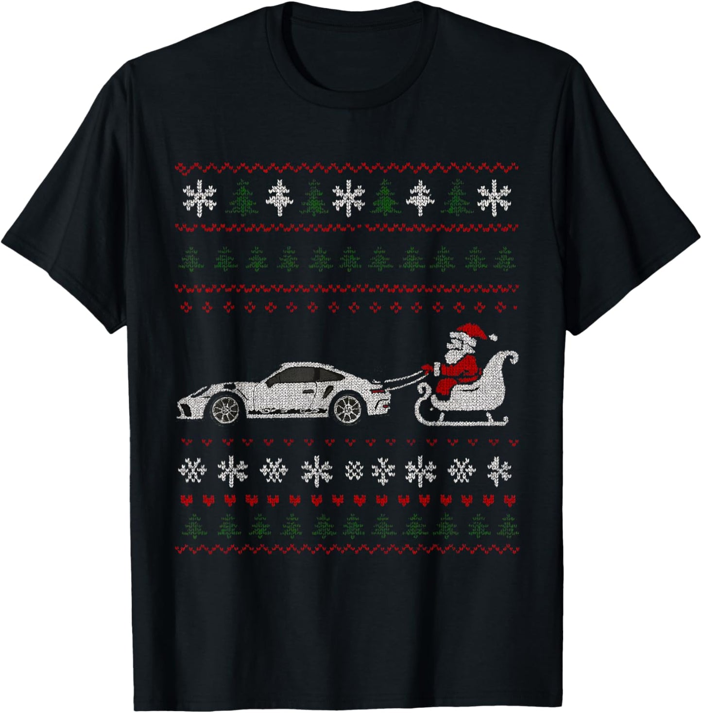 GT3 RS Supercar Car Festive Jumper Style Gift T-Shirt - T-Shirt | Black