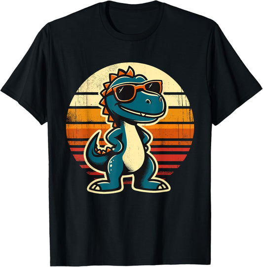 Dinosaur T-Rex Retro Funny Dinosaur T-Shirt - T-Shirt | Black