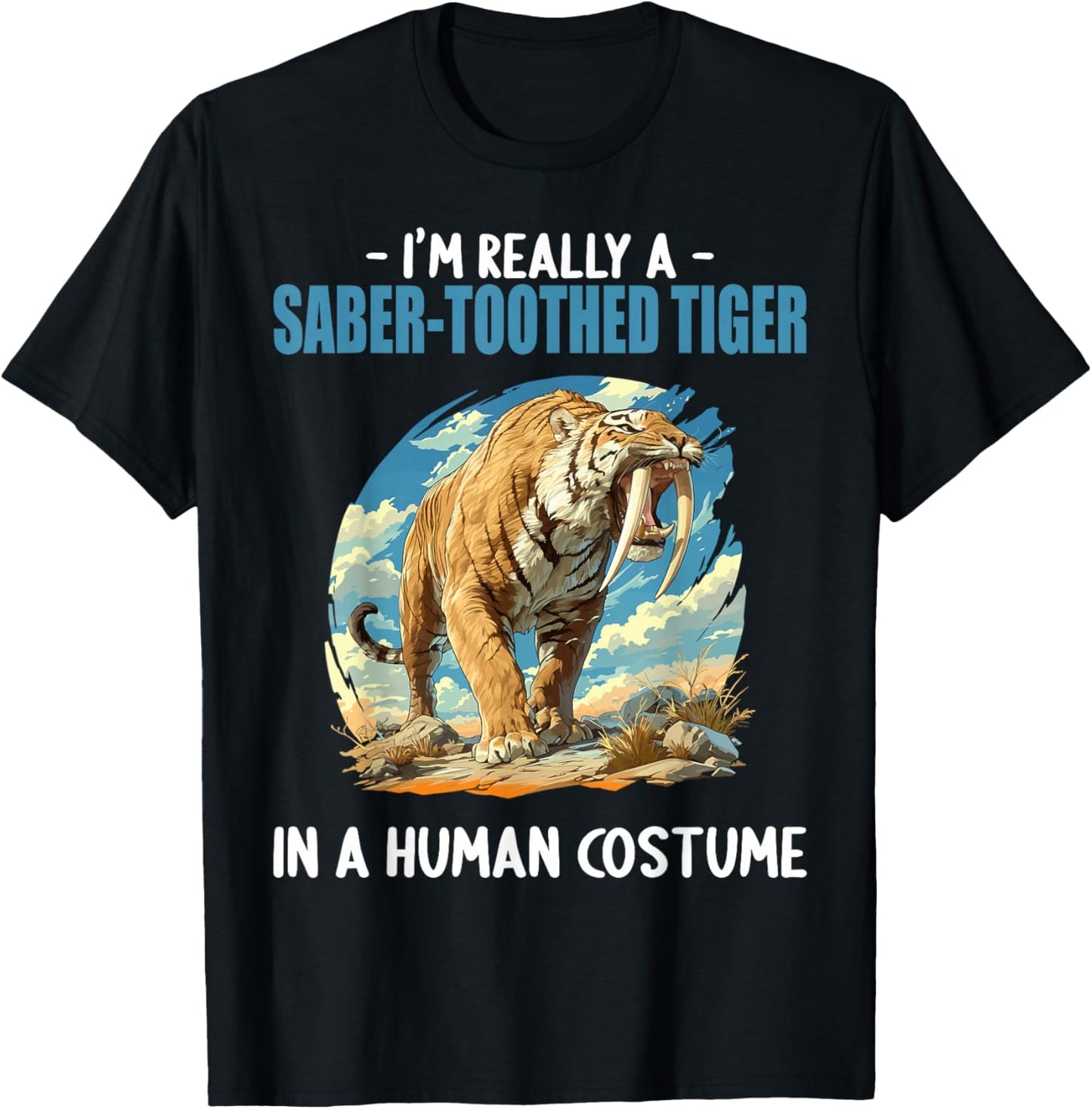 Saber-Toothed Tigers Saber-Toothed Tiger T-Shirt - T-Shirt | Black