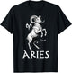 Aries Zodiac Sign Astrology Horoscope Birthday Vintage T-Shirt - T-Shirt | Black