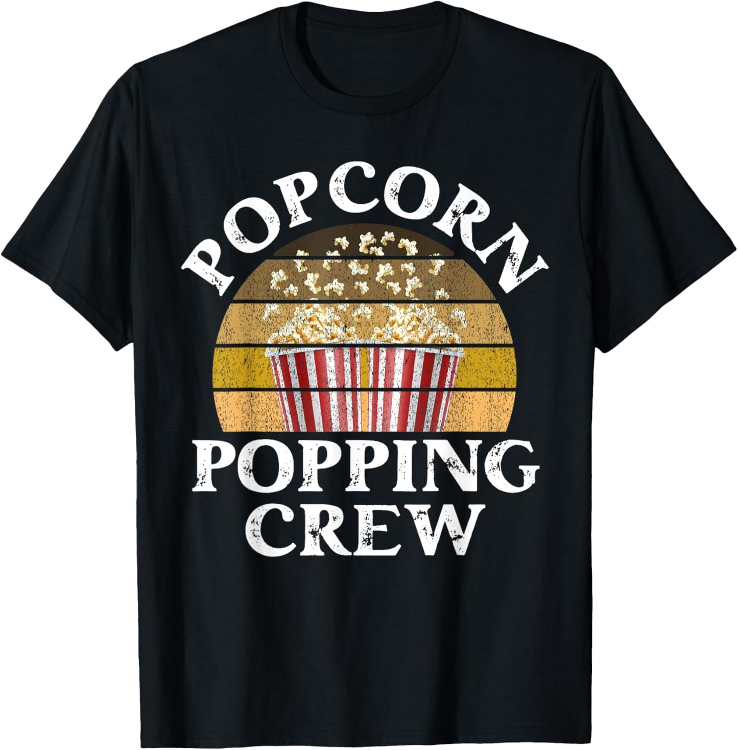 Popcorn Lover Girls Women Men Popping Crew Funny Popcorn T-Shirt - T-Shirt | Black