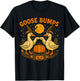 Cute Spooky Goose Shirt, Funny Halloween Goose Bumps T-Shirt - T-Shirt | Black