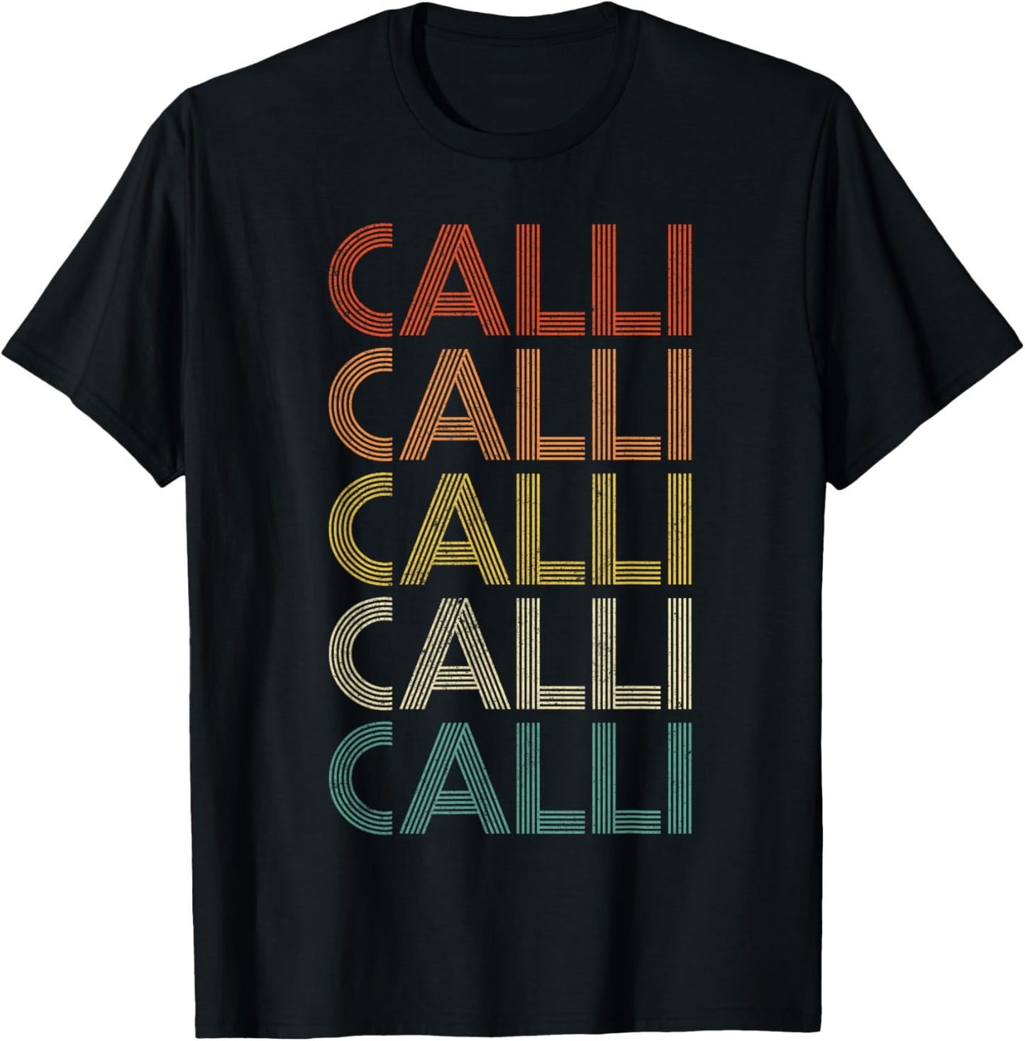 Calli Vintage Retro T-Shirt - T-Shirt | Black