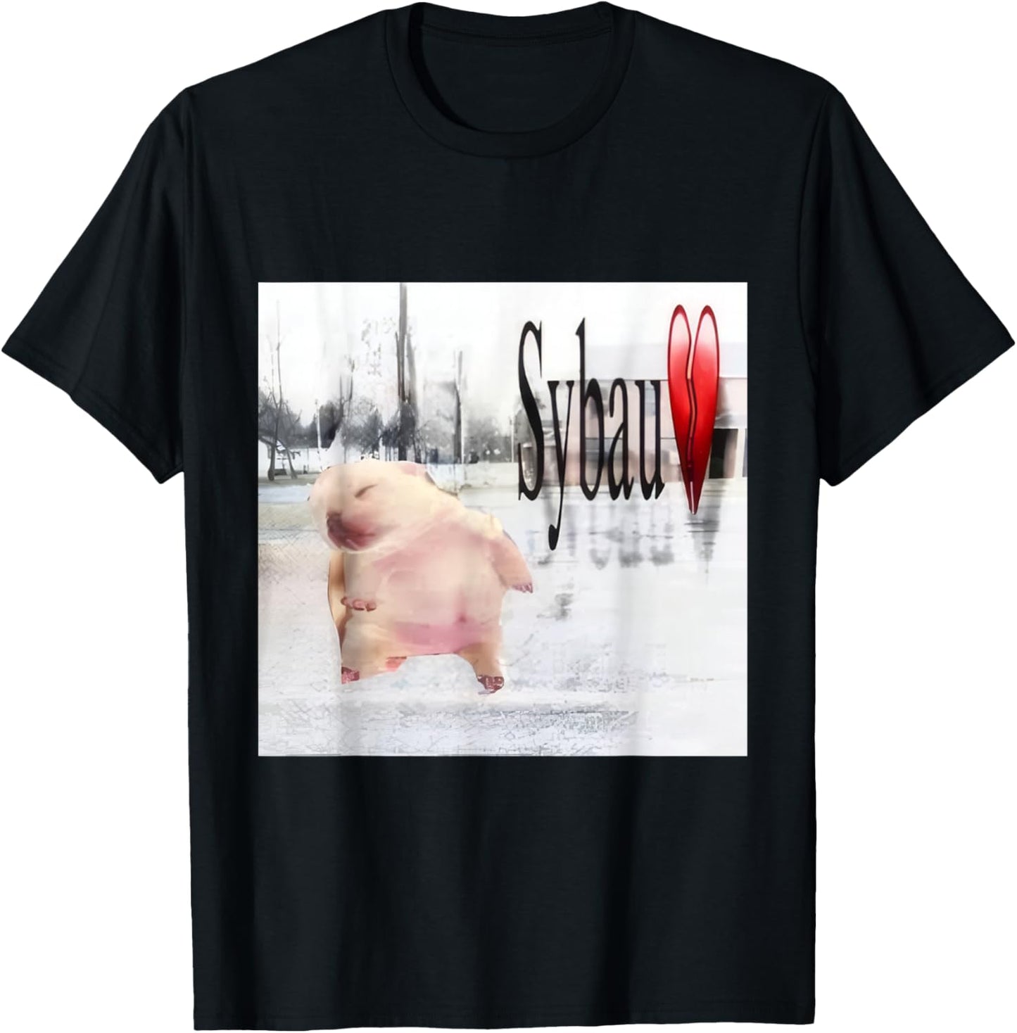 Sybau Pibble Meme T-Shirt - T-Shirt | Black