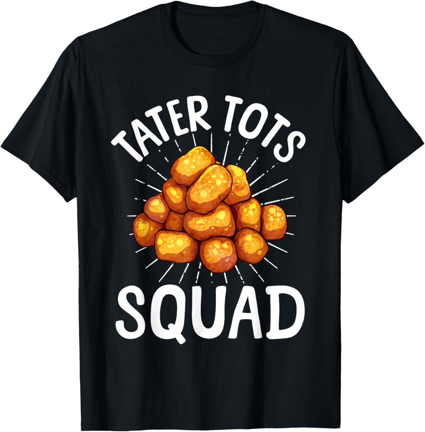Cool Tater Tot Art Women Kids Potato Tater Tot Lover T-Shirt - T-Shirt | Black