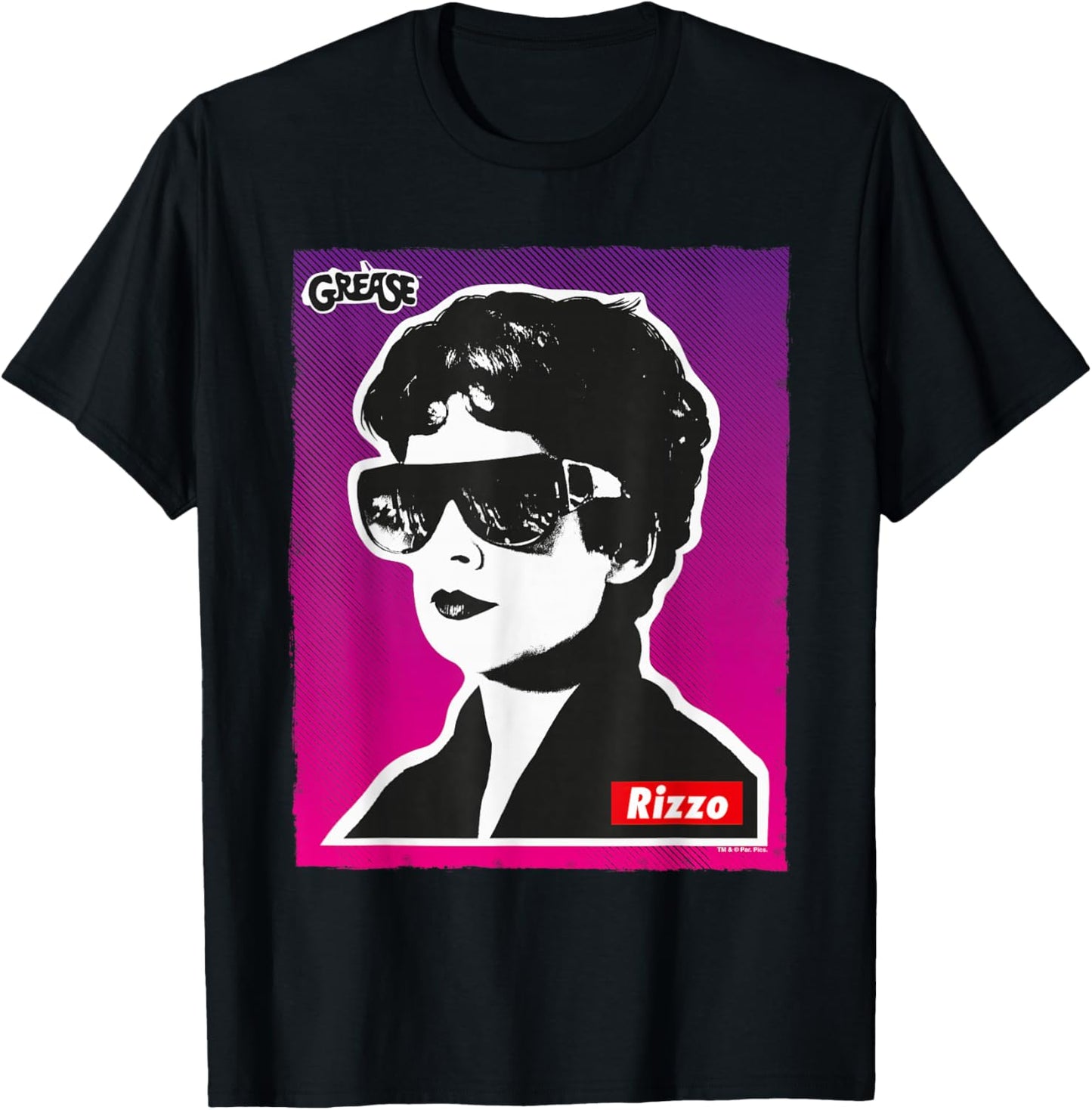 Grease Rizzo Portrait Pink Ladies T-Shirt - T-Shirt | Black