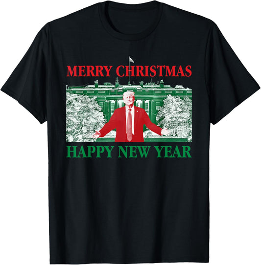 47th President Merry Christmas Xmas Happy New Year 2025 2026 T-Shirt - T-Shirt | Black