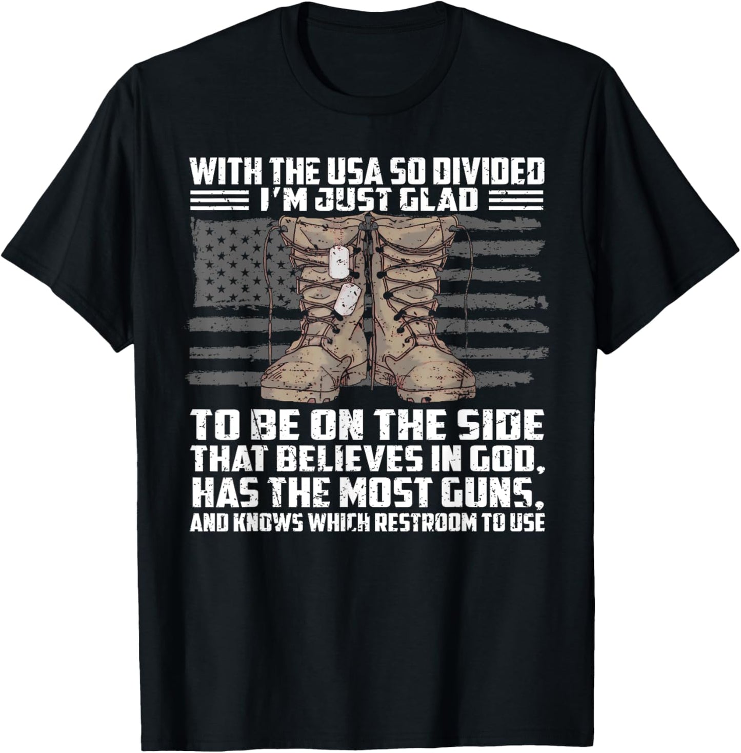 With The Usa So Divided I'm Just Glad To Be On The Side That T-Shirt - T-Shirt | Black