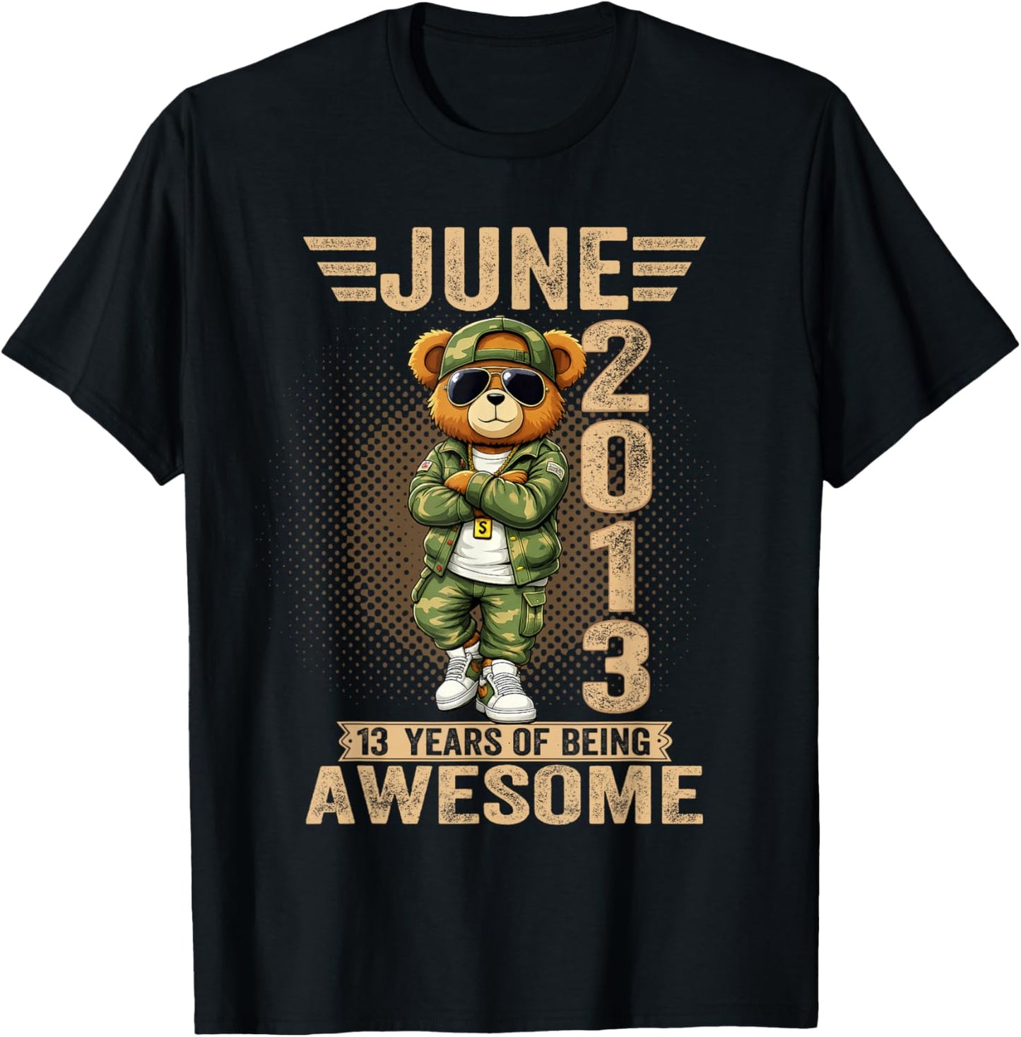 Décorations d'anniversaire 13 Juin 2013 pour Homme 13 Ans T-Shirt - T-Shirt | Black
