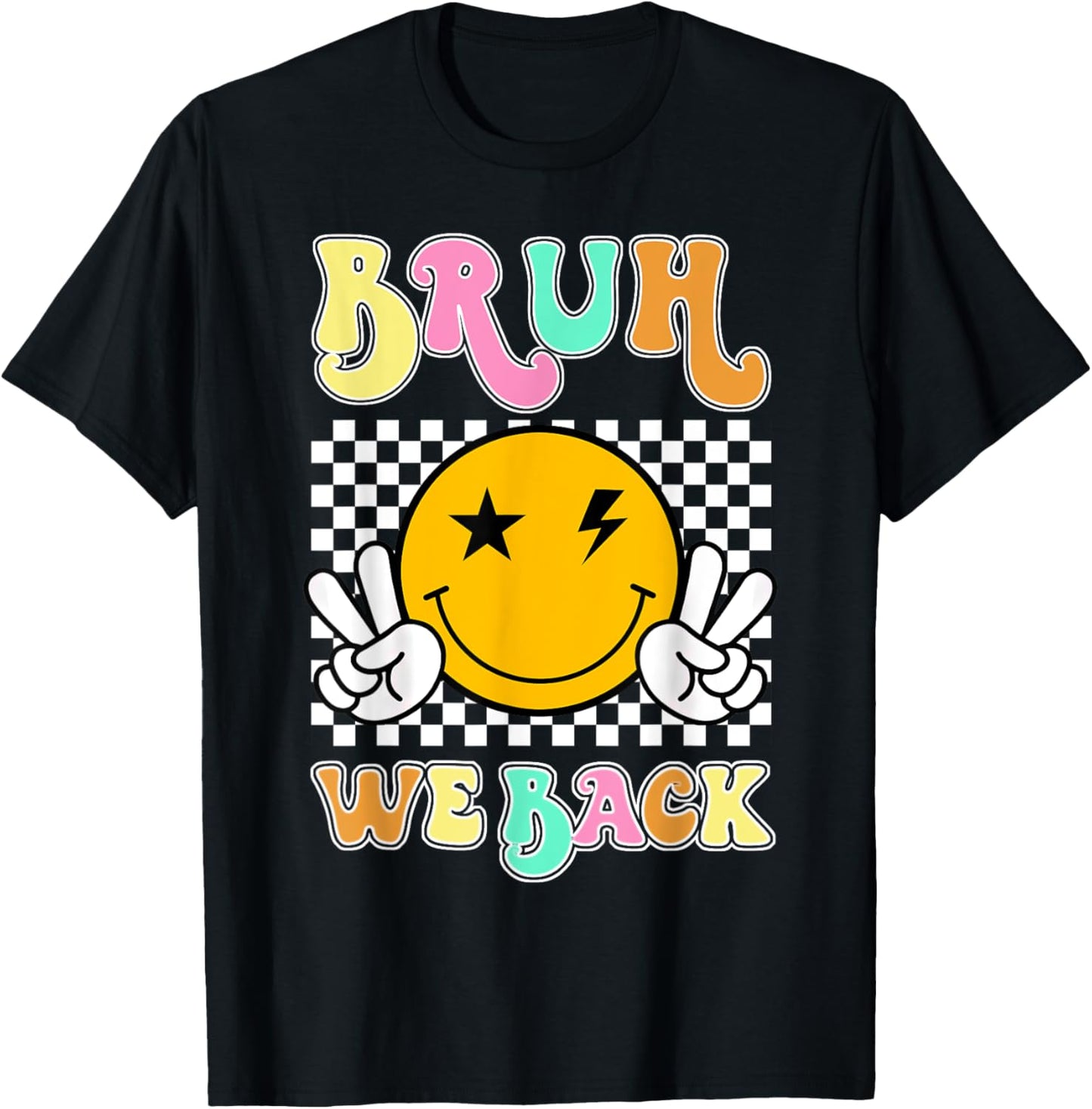 Back To School Groovy Back to School For Teachers Boy Girl T-Shirt - T-Shirt | Black