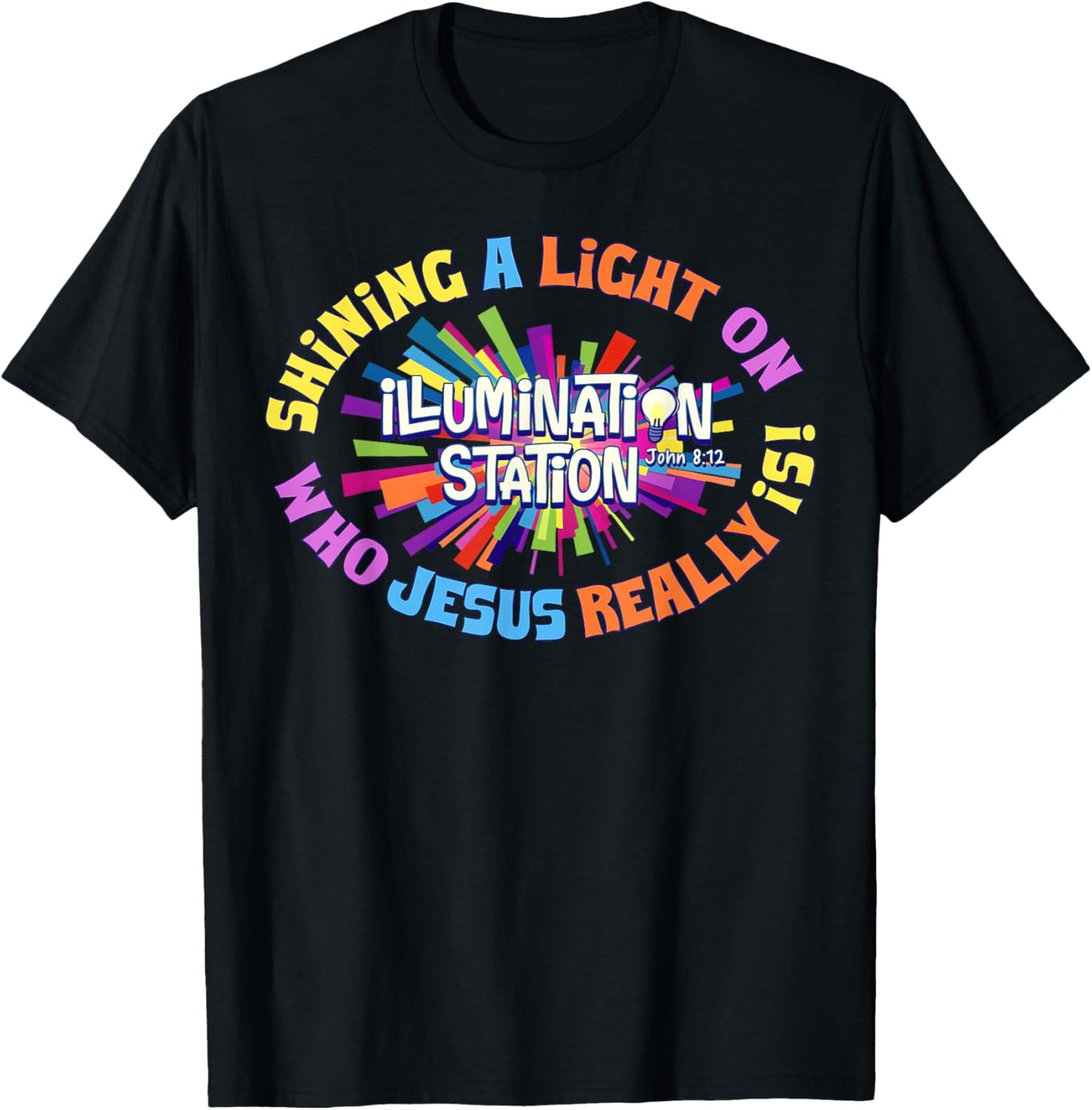Illumination Station VBS 2026 Bible Jesus Christian Lights T-Shirt - T-Shirt | Black